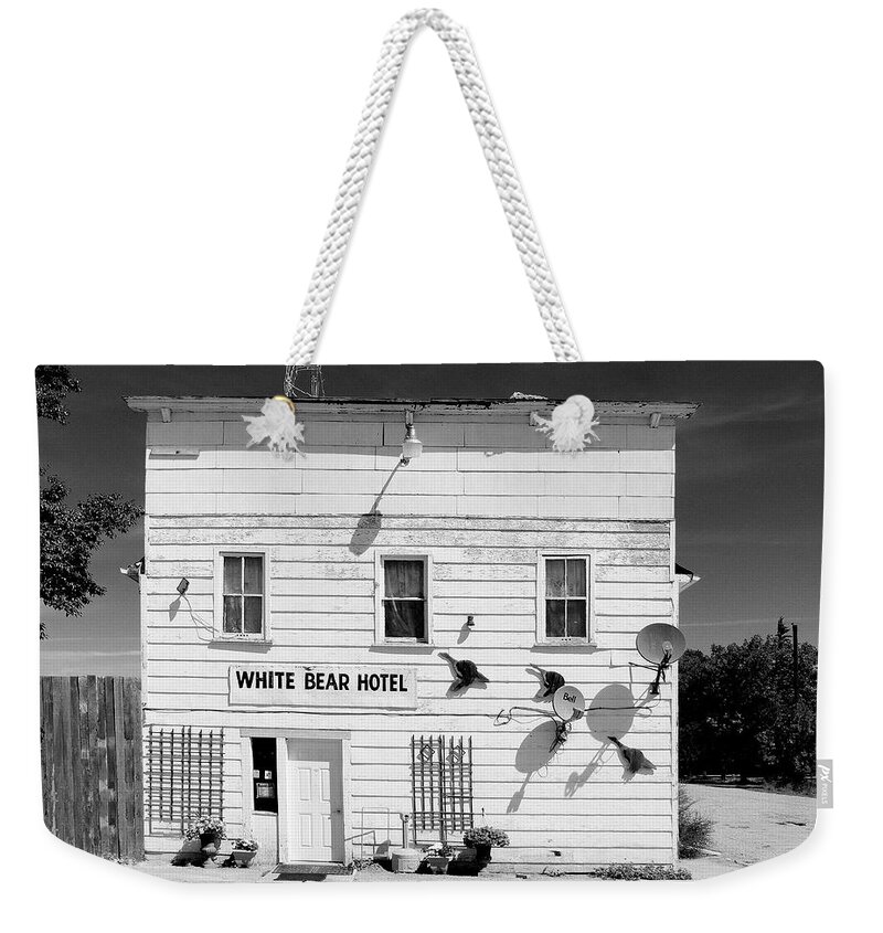 White Bear Hotel Weekender Tote Bag featuring the photograph White Bear Hotel by Dominic Piperata