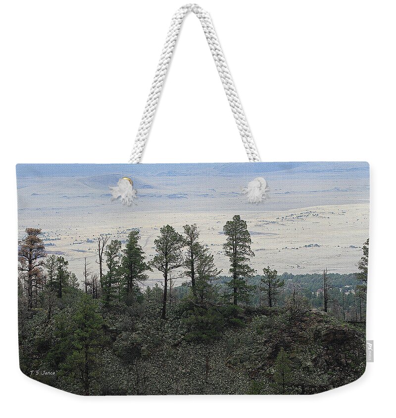 White Mountains Forest Arizona Weekender Tote Bag featuring the digital art White Mountains Forest Arizona by Tom Janca
