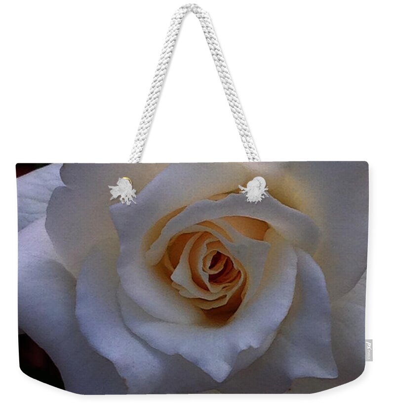 Art Weekender Tote Bag featuring the photograph White Rose by Jeff Iverson
