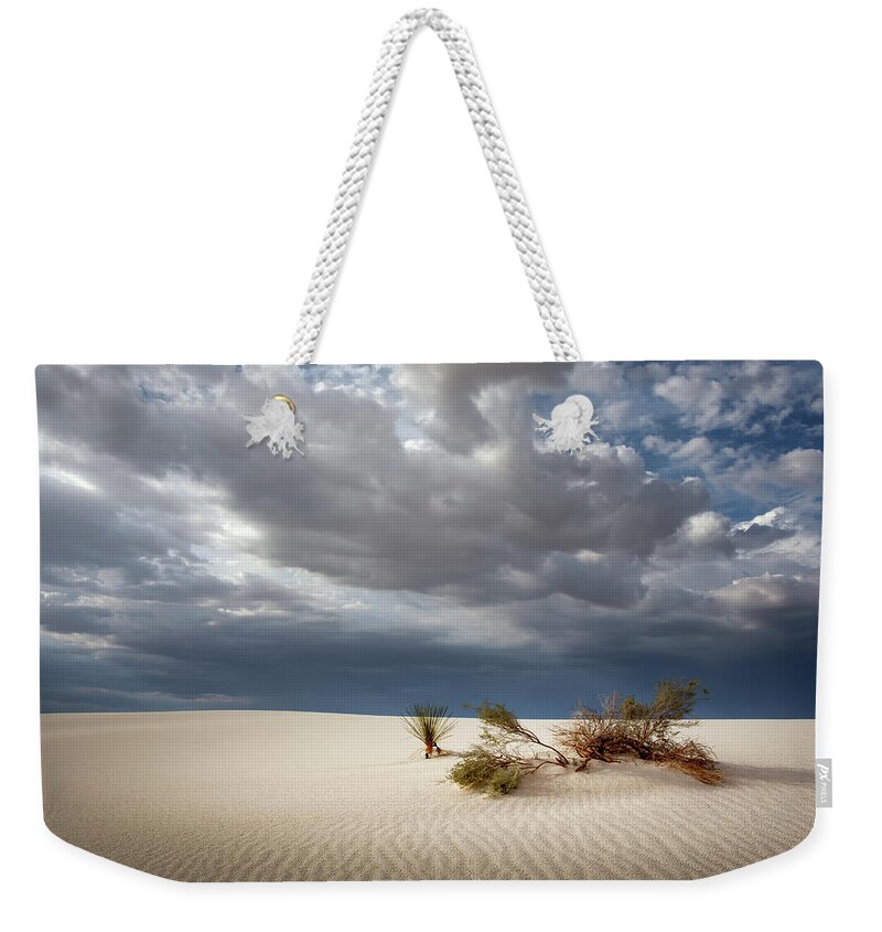 White Sands Weekender Tote Bag featuring the photograph White Sands by James Barber