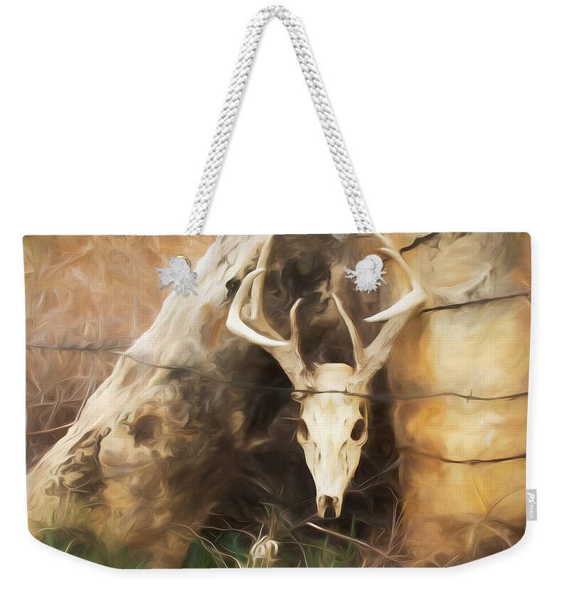 Kansas Weekender Tote Bag featuring the photograph White-tail Deer 009 by Rob Graham
