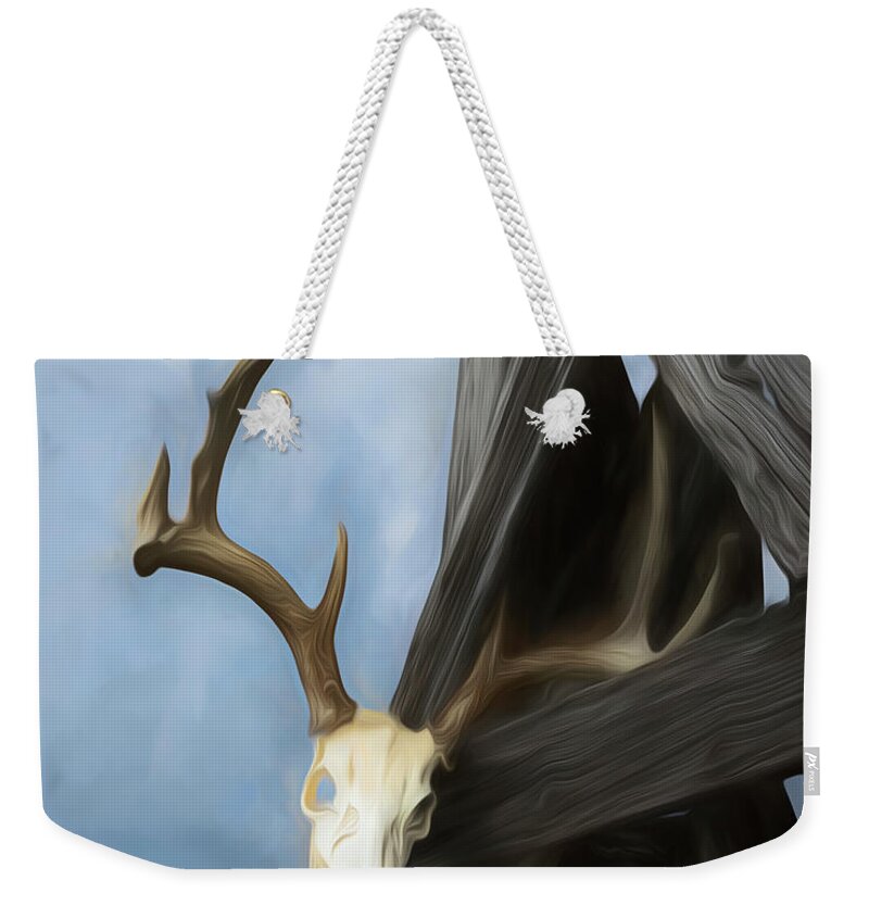 Kansas Weekender Tote Bag featuring the photograph White-tail Deer 014 by Rob Graham