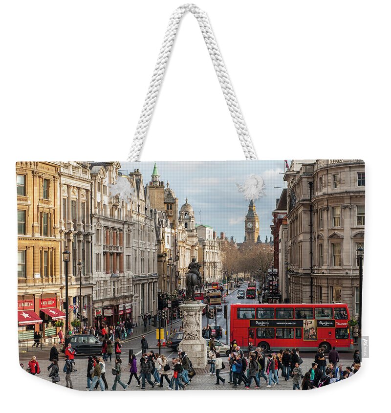 England Weekender Tote Bag featuring the photograph Whitehall Street by Maremagnum