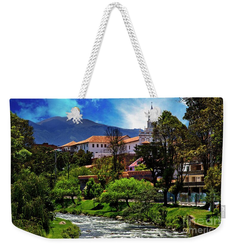 Blue Weekender Tote Bag featuring the photograph Why I Miss Cuenca by Al Bourassa