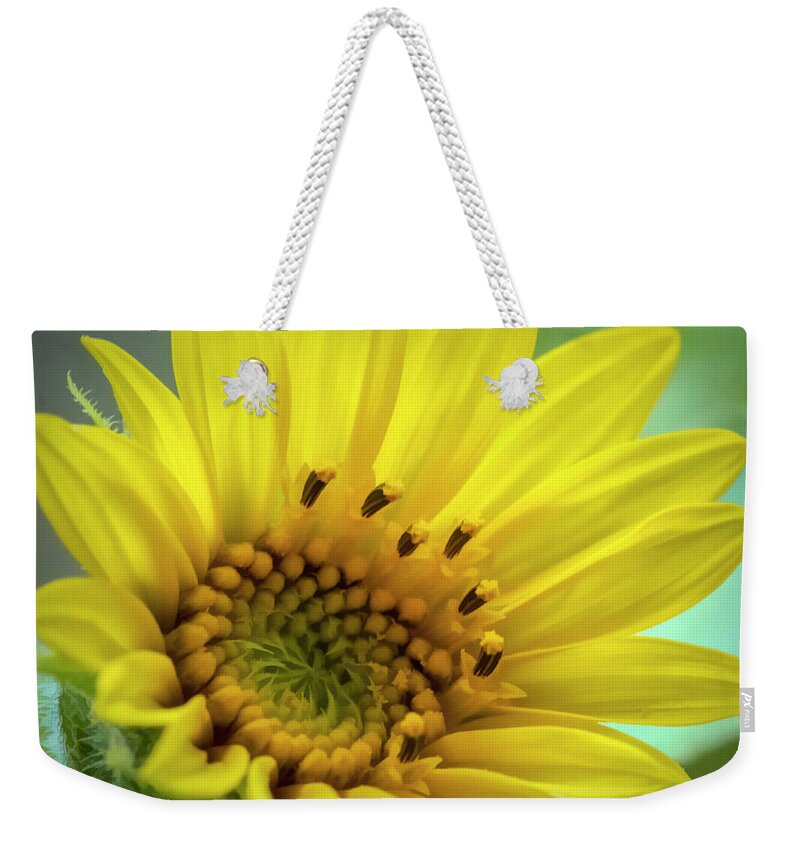 Sunflower Weekender Tote Bag featuring the photograph Wild Sunflower by Cathy Kovarik