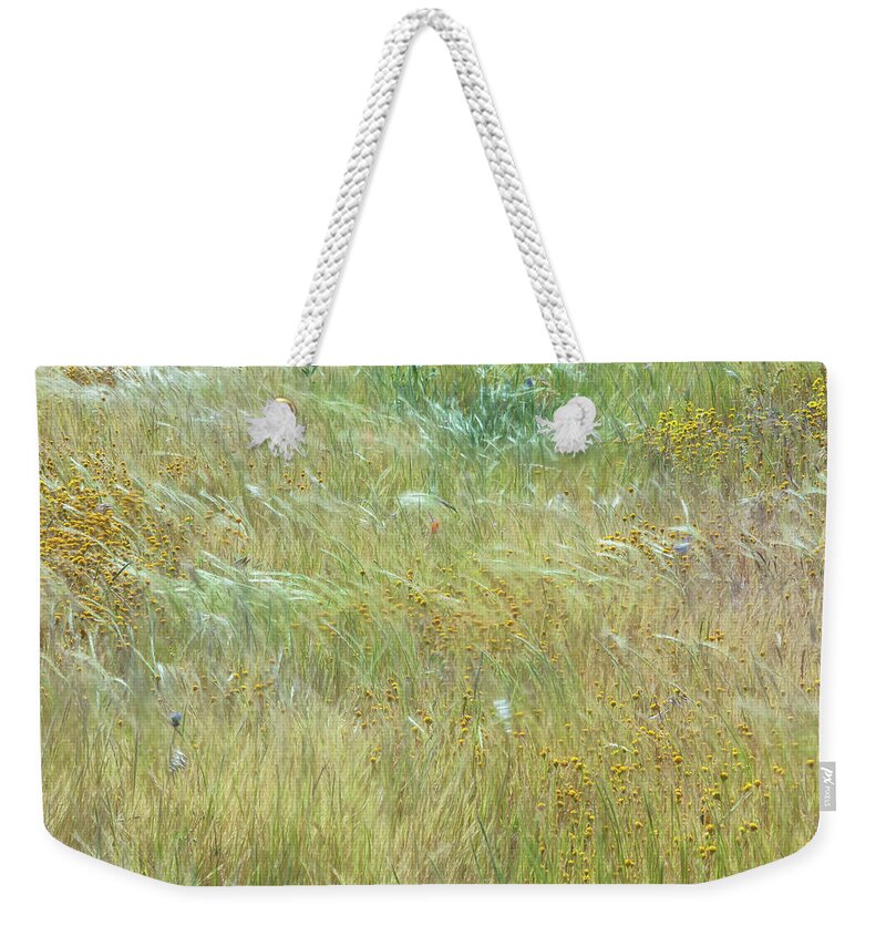 Antelope Valley California Poppy Reserve Weekender Tote Bag featuring the photograph Wildflowers Field 2 by Jonathan Nguyen