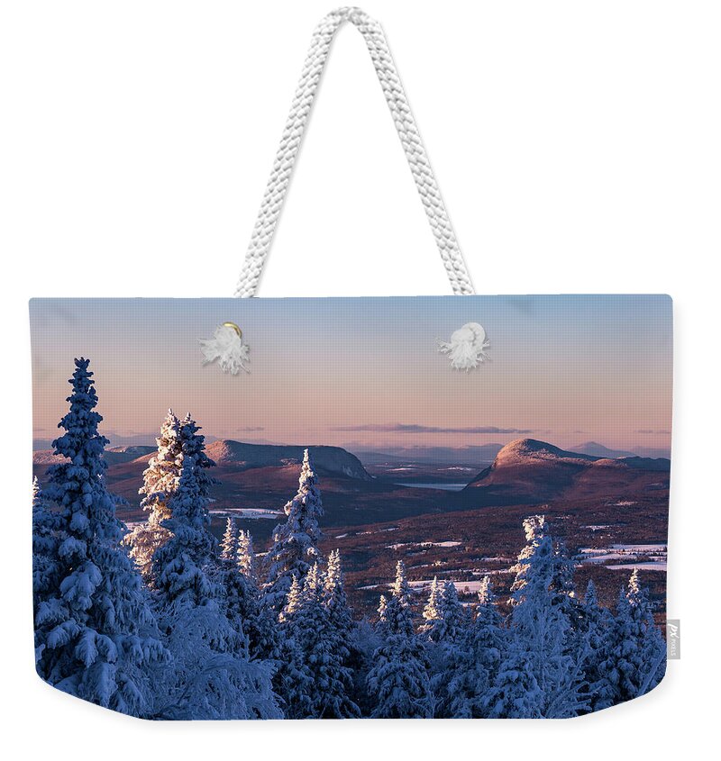 Willoughby Weekender Tote Bag featuring the photograph Willoughby Gap Winter by Tim Kirchoff