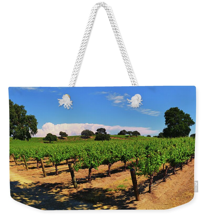 Wine Country Weekender Tote Bag featuring the photograph Wine Country Panorama by Greg Norrell