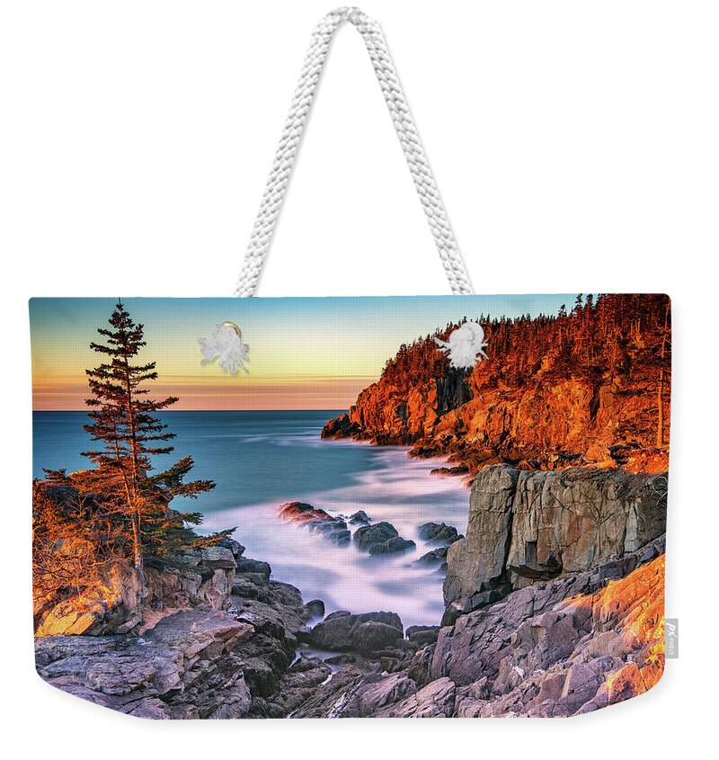 Quoddy Head State Park Weekender Tote Bag featuring the photograph Winter Dawn at Quoddy Head by Rick Berk