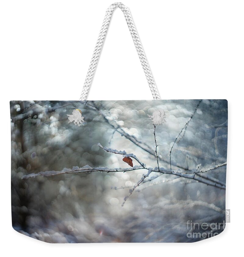 Winter Sparkles Weekender Tote Bag featuring the photograph Winter Sparkles by Ann Garrett