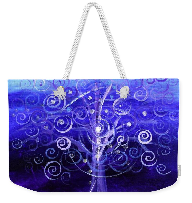 Tree Weekender Tote Bag featuring the painting Winter Tree, One by J Vincent Scarpace