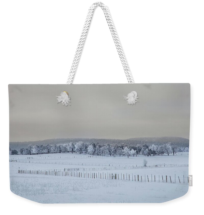 Colorado Weekender Tote Bag featuring the photograph Winter Whites by Jen Manganello
