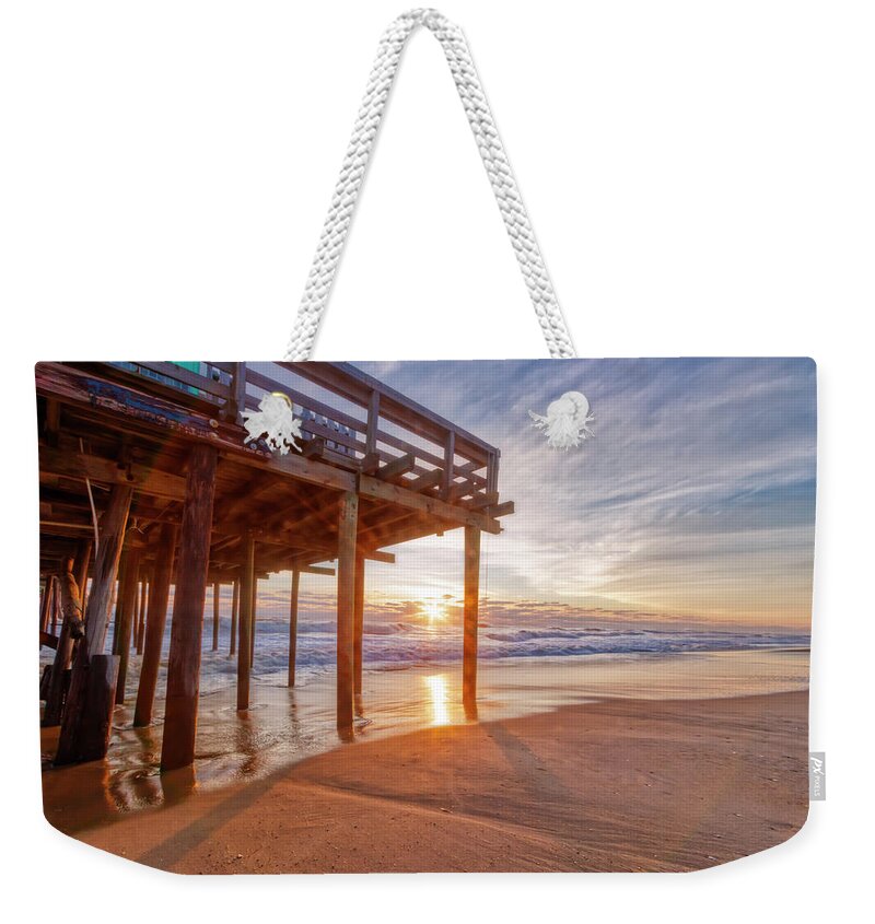 Sunrise Weekender Tote Bag featuring the photograph Wintry Sunrise by Donna Twiford