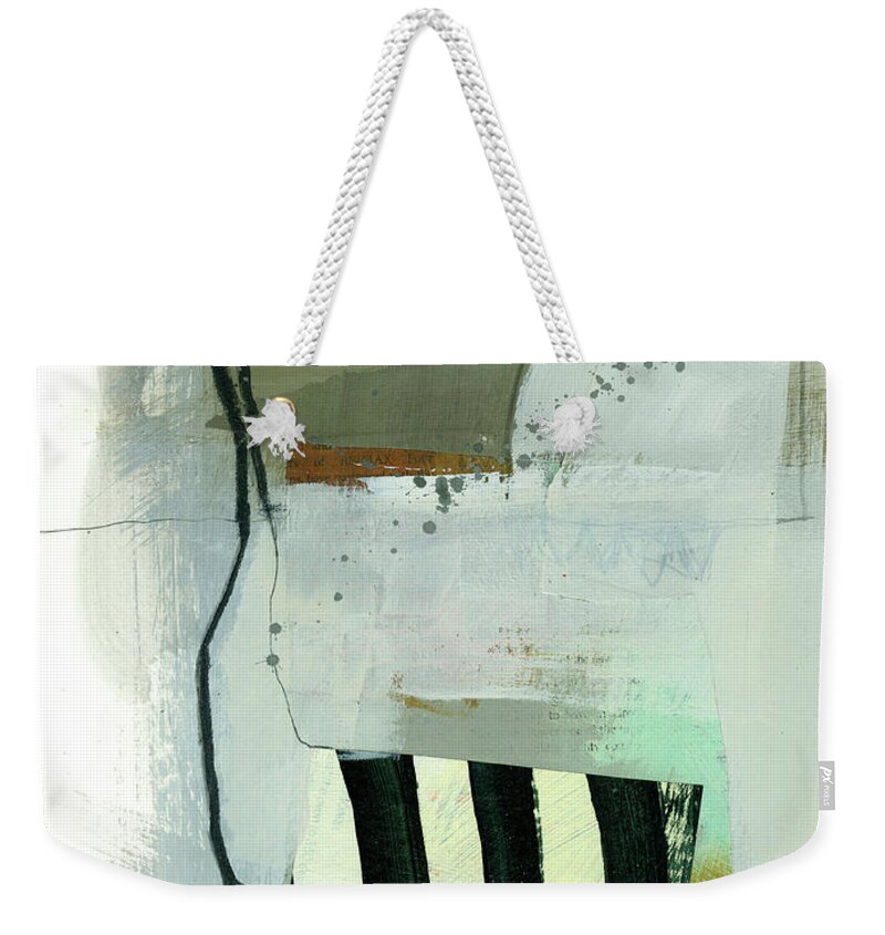 Abstract Art Weekender Tote Bag featuring the painting Wired #13 by Jane Davies