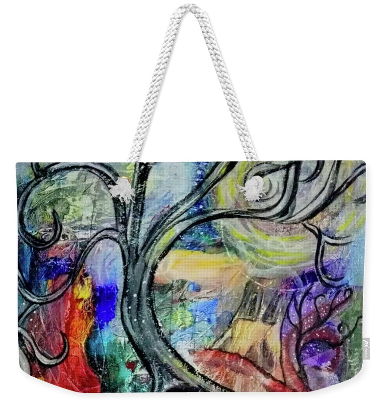 Tree Weekender Tote Bag featuring the painting Witching Tree by Mimulux Patricia No