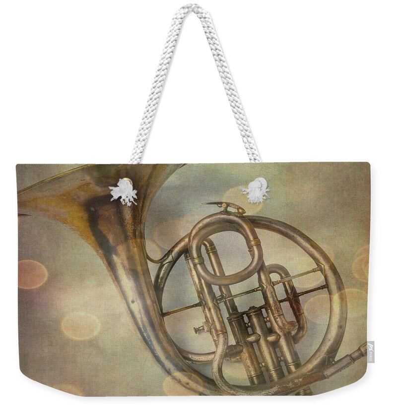 French Weekender Tote Bag featuring the photograph Wonderful Old French Horn by Garry Gay