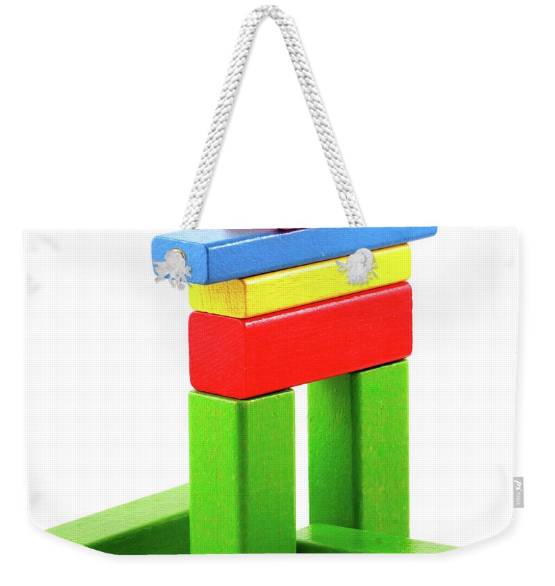 Bulgaria Weekender Tote Bag featuring the photograph Wooden Building Blocks by Nenov