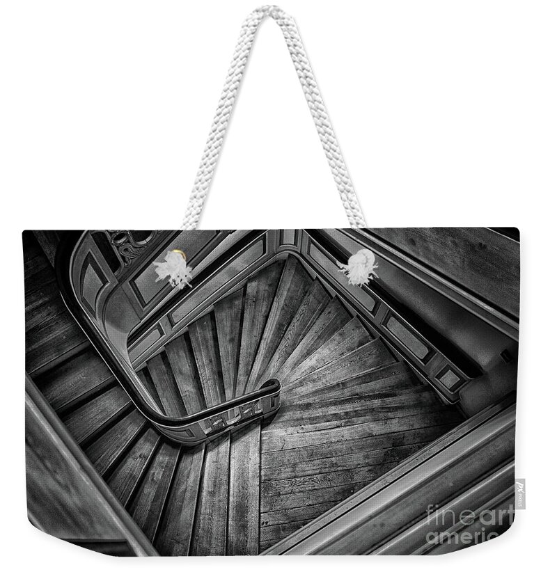 Wooden Stairs Weekender Tote Bag featuring the photograph Wooden Stairs II by Mariola Bitner