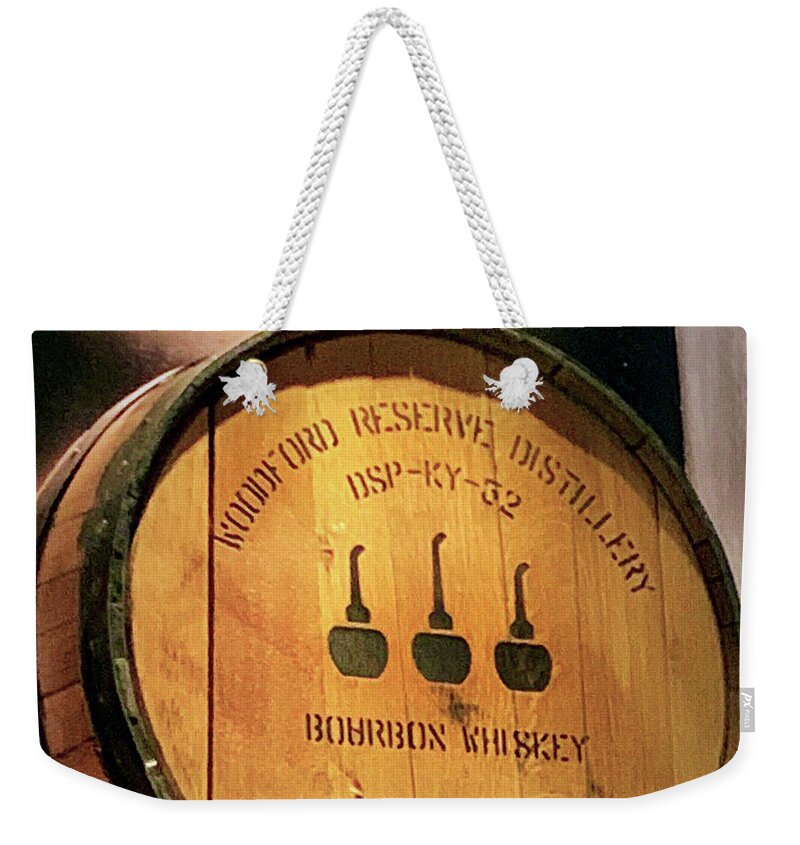 Woodford Reserve Weekender Tote Bag featuring the digital art Woodford Reserve Barrel by CAC Graphics