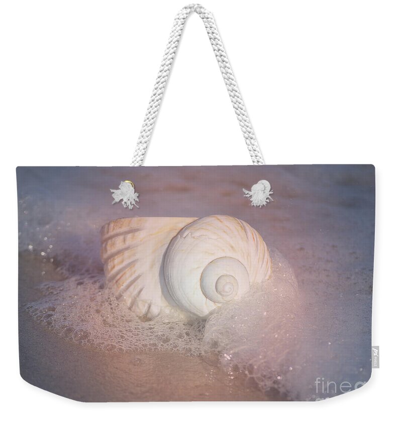 Shells Weekender Tote Bag featuring the photograph Worn By The Sea by Kathy Baccari