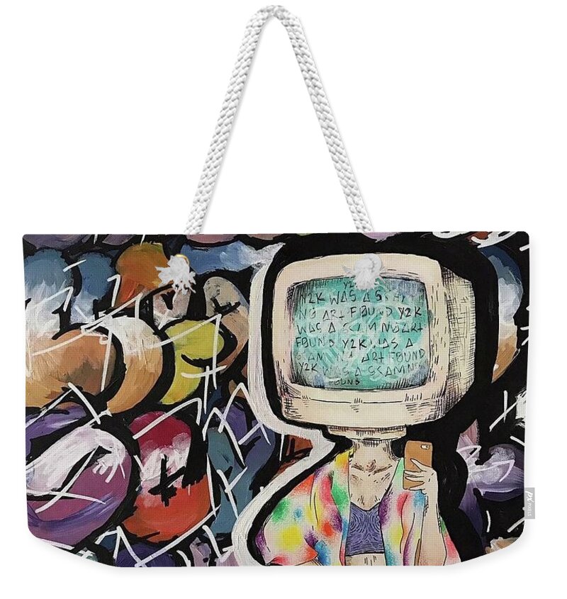 Y2K Weekender Tote Bag by Emma Hashtak - Fine Art America