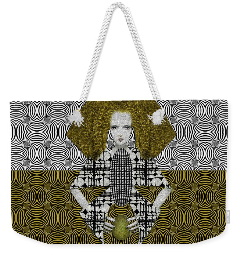 She Persisted Weekender Tote Bag featuring the digital art Yellow by Diego Taborda