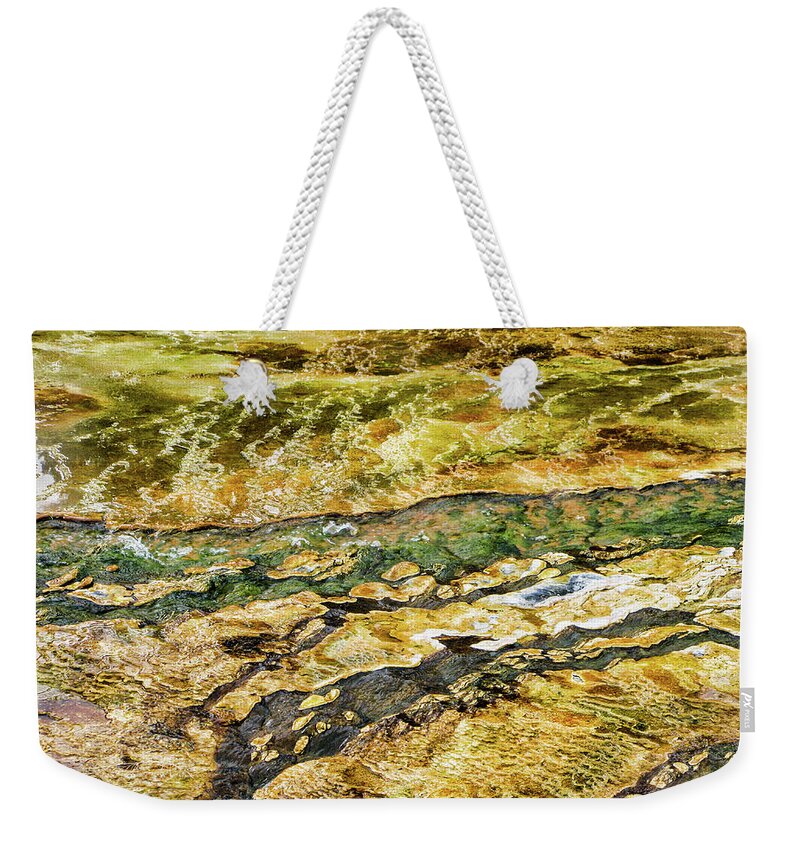 Abstract Weekender Tote Bag featuring the photograph Yellowstone 2 by Segura Shaw Photography