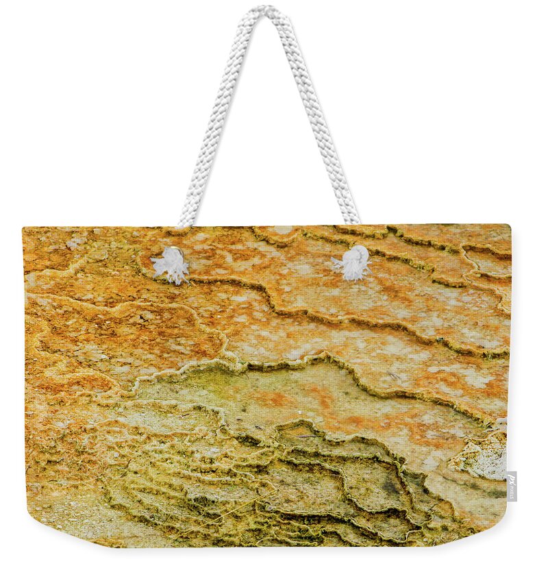 Abstract Weekender Tote Bag featuring the photograph Yellowstone 3 by Segura Shaw Photography