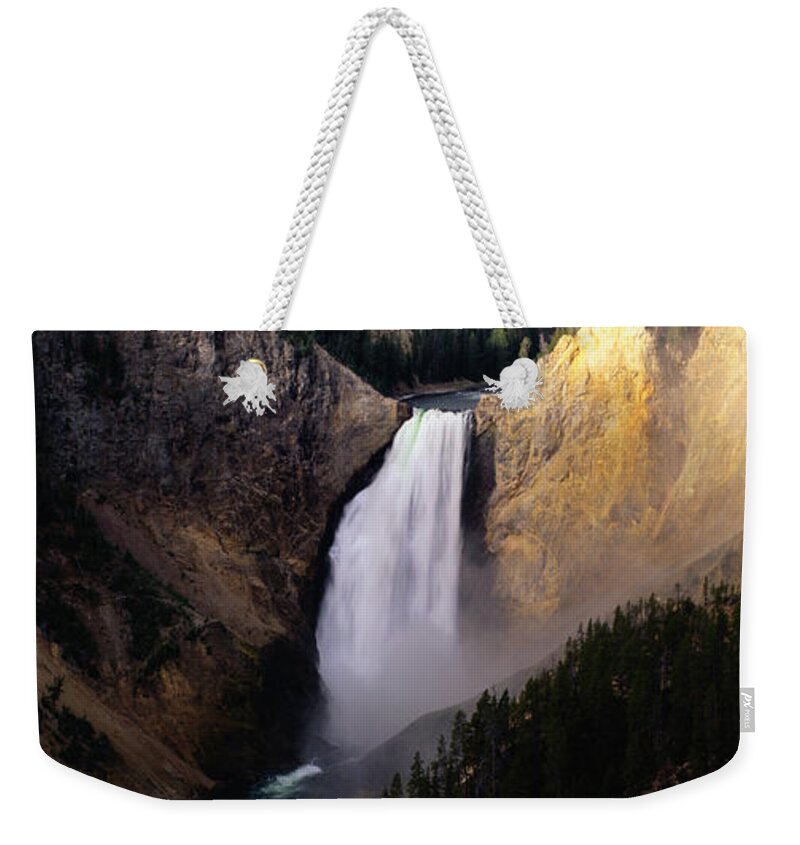 Scenics Weekender Tote Bag featuring the photograph Yellowstone Falls by Robert Glusic
