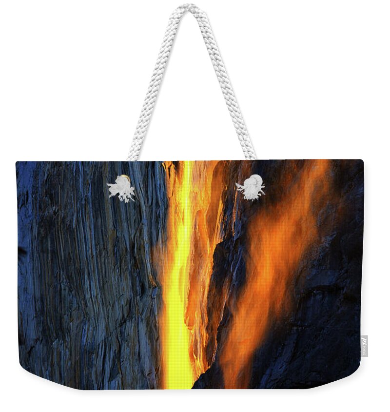 Yosemite Weekender Tote Bag featuring the photograph Yosemite Fire and Ice by Greg Norrell