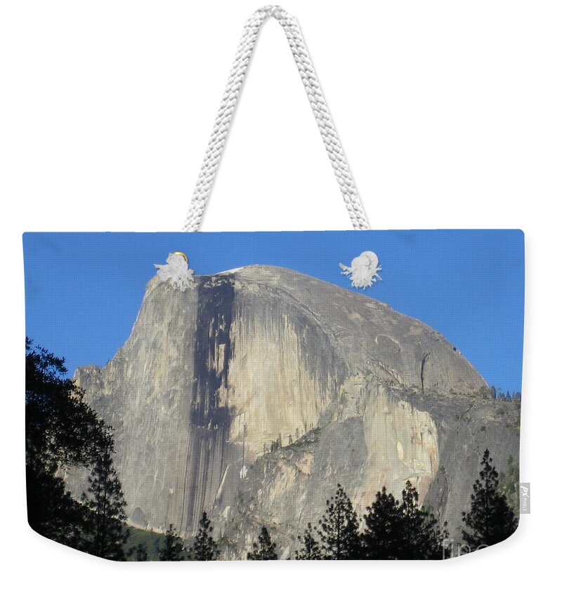 Yosemite Weekender Tote Bag featuring the photograph Yosemite National Park Half Dome Rock by John Shiron