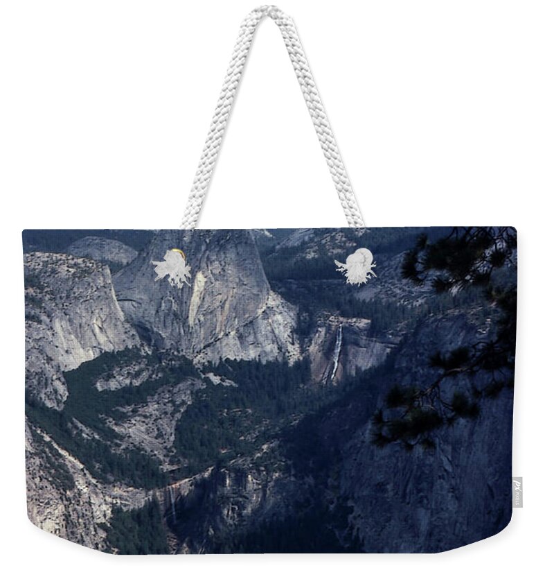 California Weekender Tote Bag featuring the photograph Yosemite Valley View by Laurel Powell