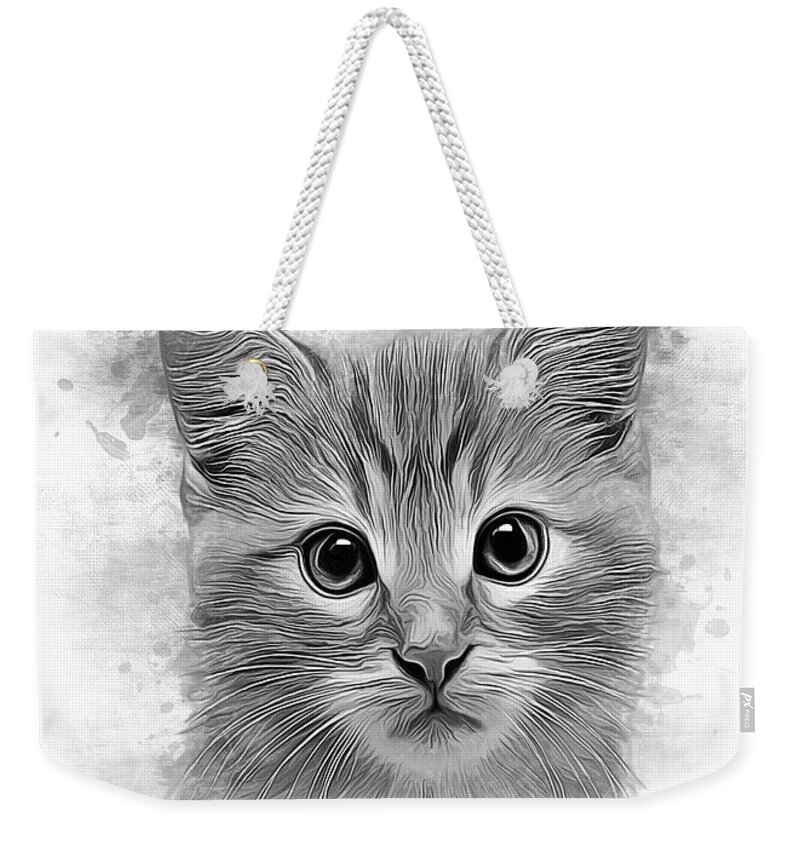 Cat Weekender Tote Bag featuring the painting You've Got A Friend by Ian Mitchell