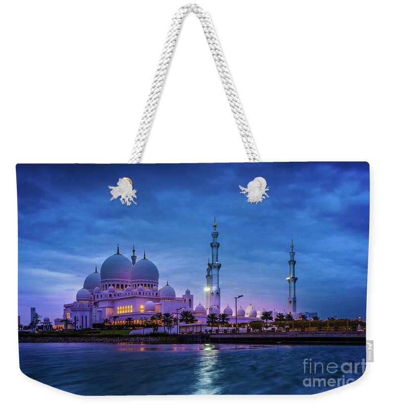 Mosque Weekender Tote Bag featuring the photograph Zayed Grandmosque by Abdulnasser Alkaabi
