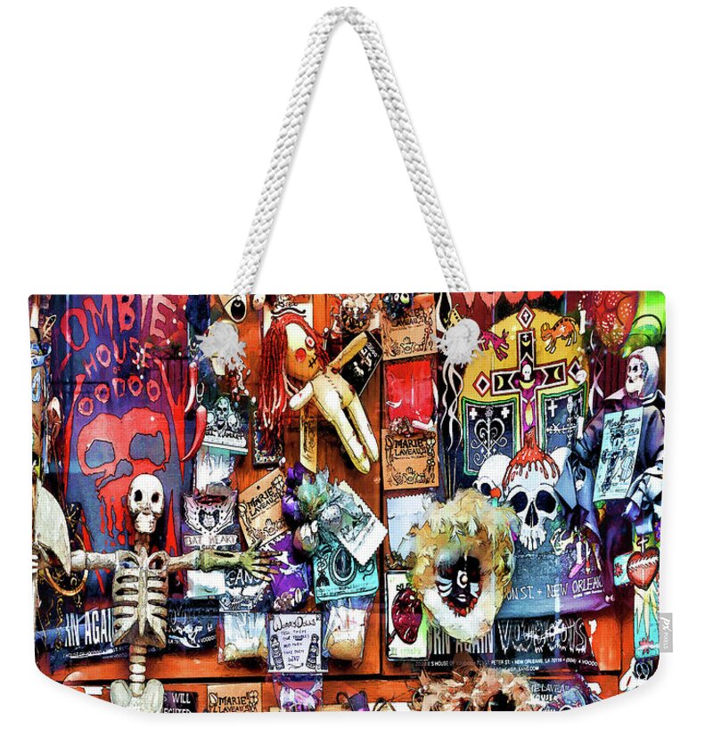 Voodoo Weekender Tote Bag featuring the photograph Zombie's House of Voodoo by Susan Rissi Tregoning