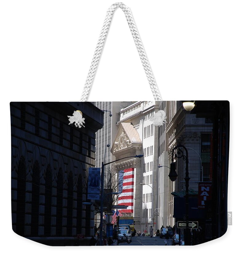 Wall Street Weekender Tote Bag featuring the photograph Rise And Fall Of America Avenue by Rob Hans
