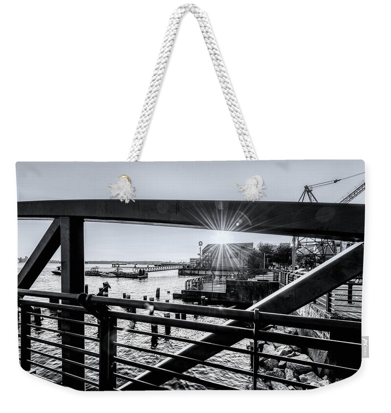 Winter Olympic City Weekender Tote Bag featuring the photograph 0079 Lonsdale Quay North Vancouver Canada by Amyn Nasser Neptune Gallery