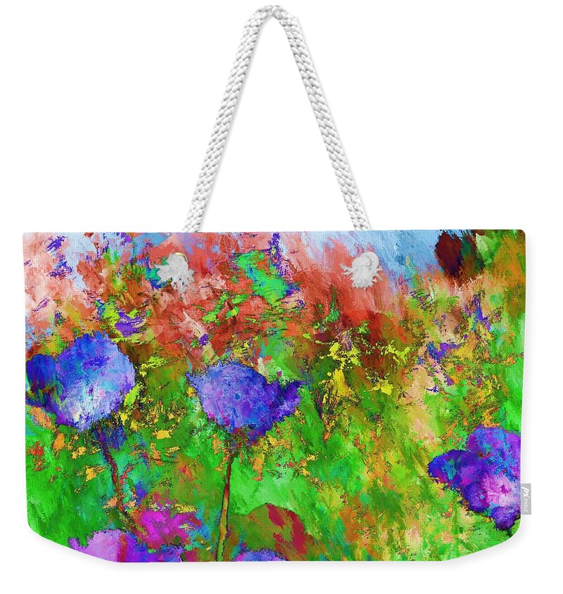 Fine Art Weekender Tote Bag featuring the digital art 0221 Floral4 by David Lane