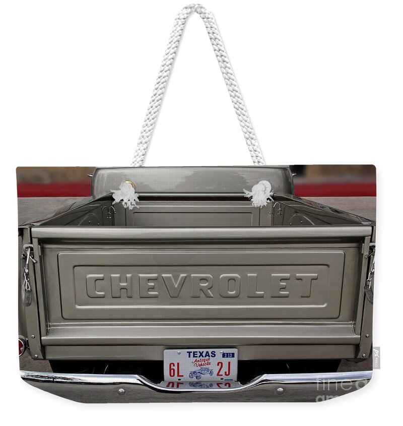 Classic Vehicles Weekender Tote Bag featuring the photograph 1954 Chevrolet 3100 Half-Ton Pickup by Earl Johnson