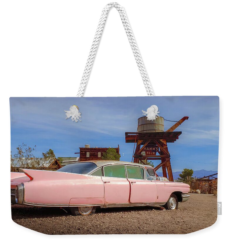 1960 Weekender Tote Bag featuring the photograph 1960 Cadillac by Darrell Foster