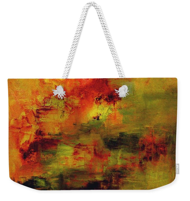 Contemporary Art Weekender Tote Bag featuring the painting A Conversation by Jeremiah Ray