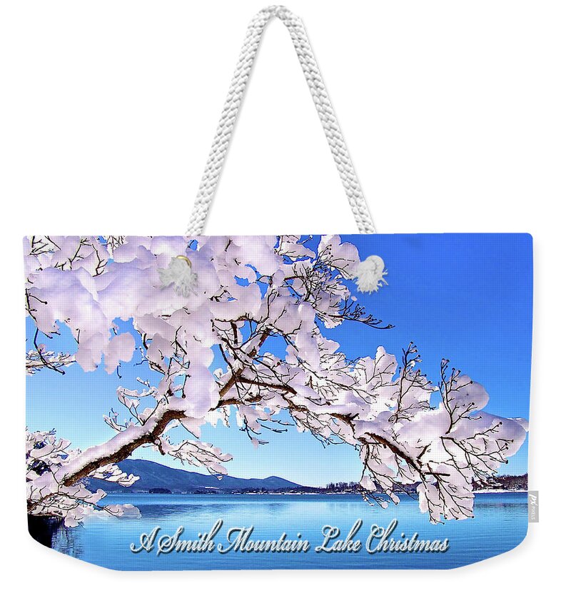 Smith Mountain Lake Christmas Cards Weekender Tote Bag featuring the photograph A Smith Mountain Lake Christmas #1 by The James Roney Collection