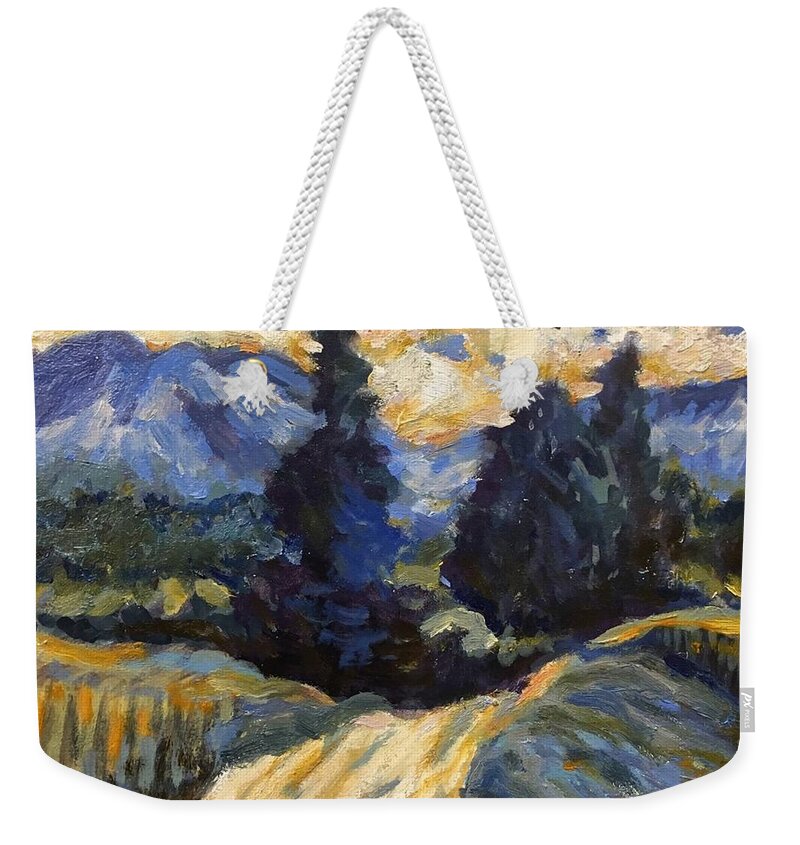 Paintings By B.rossitto Weekender Tote Bag featuring the painting Adirondacks Trail #1 by B Rossitto