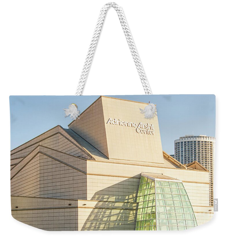 Adrienne Arsht Center For The Performing Arts Of Miami-dade Coun Weekender Tote Bag featuring the photograph Adrienne Arsht Center for the Performing Arts of Miami-Dade Coun #1 by David Oppenheimer