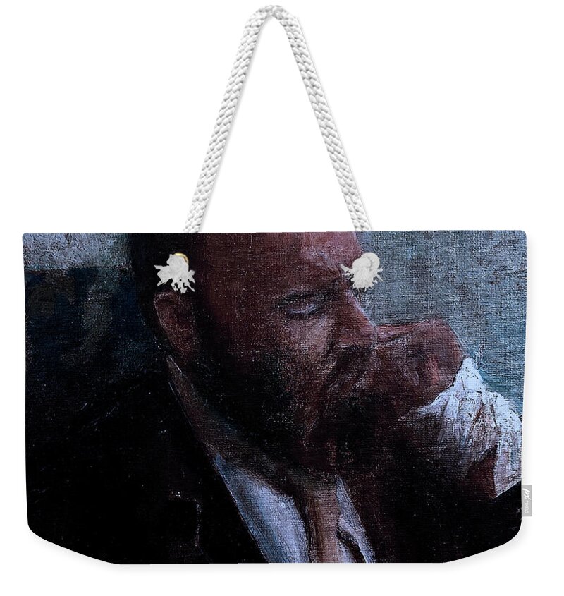 Portrait Weekender Tote Bag featuring the painting After Repin by Christopher Delni Offord