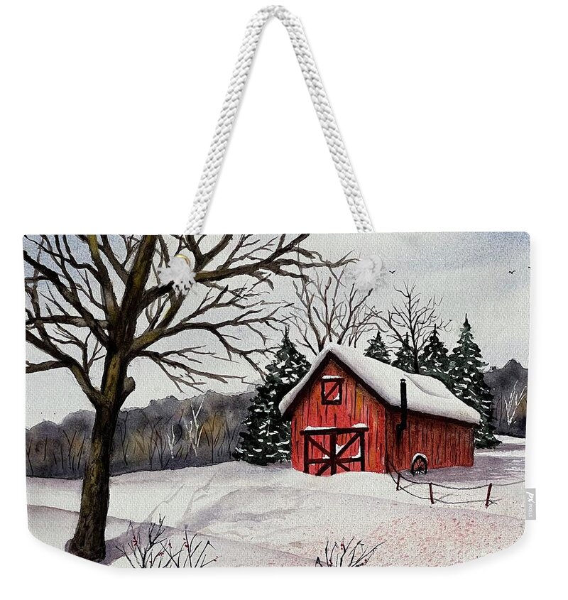 Barn Weekender Tote Bag featuring the painting After the Storm #1 by Joseph Burger
