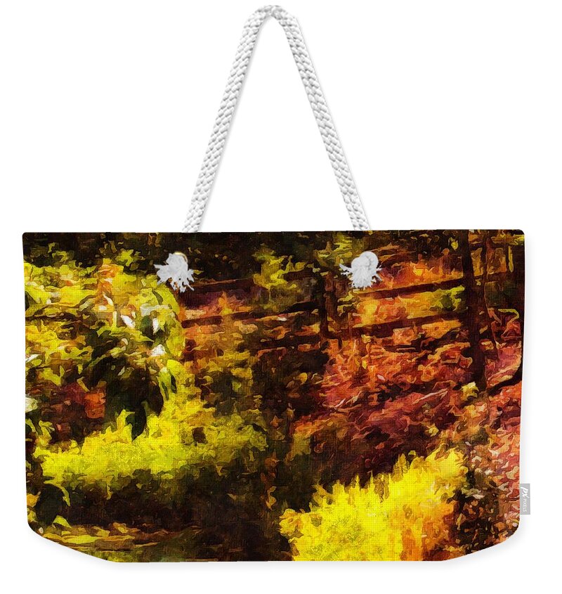Woods Weekender Tote Bag featuring the mixed media Afternoon in the Woods by Christopher Reed