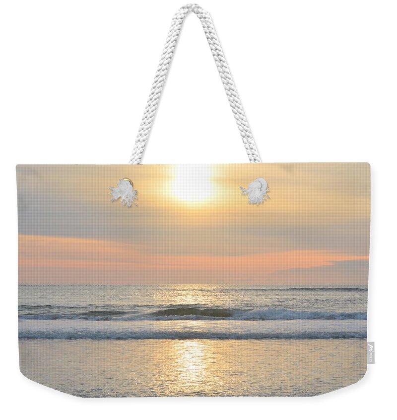 Obx Sunrise Weekender Tote Bag featuring the photograph April Sunrise #1 by Barbara Ann Bell