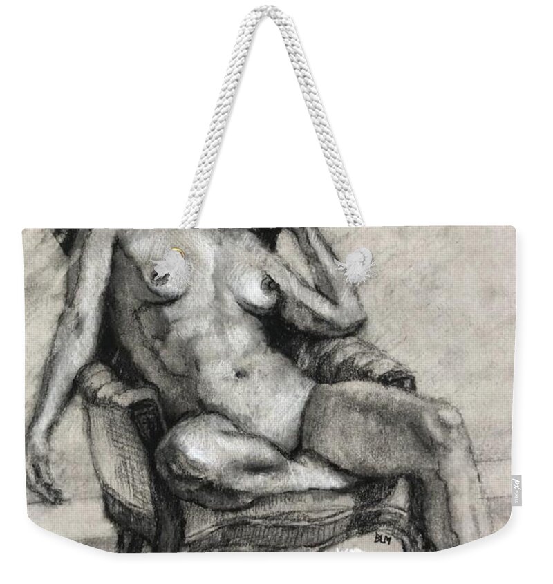  Weekender Tote Bag featuring the painting Astrid by Jeff Dickson
