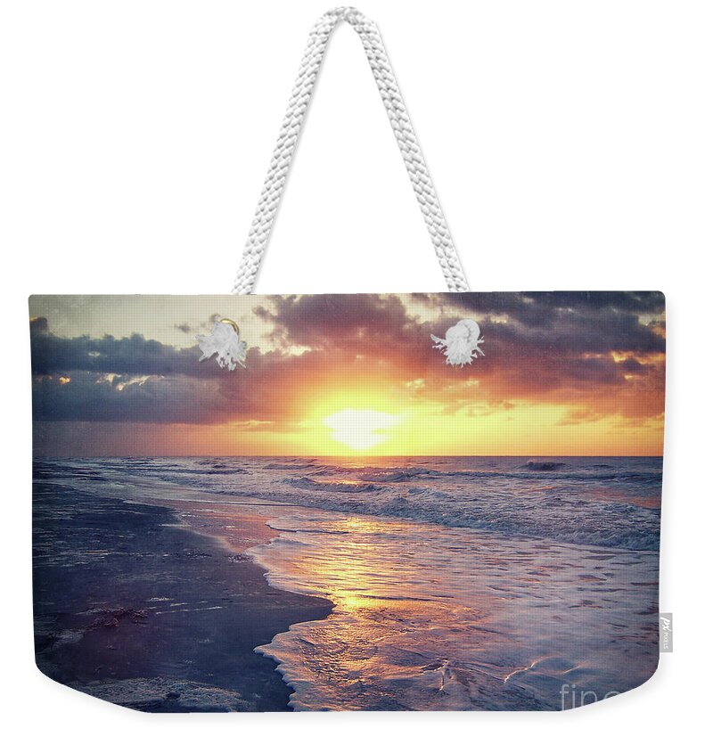 Atlantic Ocean Weekender Tote Bag featuring the digital art Atlantic Sunrise #1 by Phil Perkins